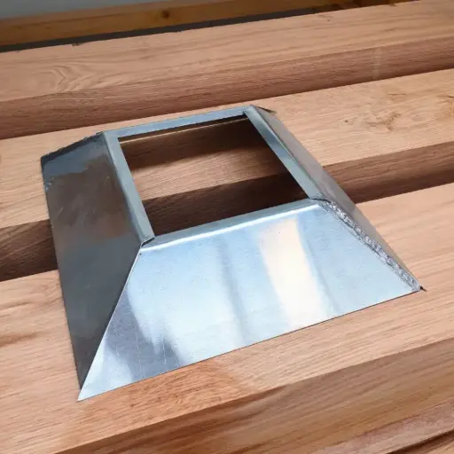 Bavette en zinc 20x20 cm