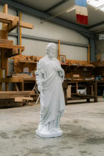 Saint Joseph en fonte d'aluminium 120 cm